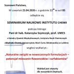 Wykład Pani dr hab. Katarzyny Szymczyk, prof. UMCS